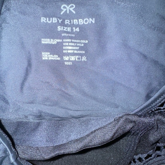 NWT Ruby Ribbon Shapewear Tankini SwimSuit (2 pc) Top is a sz 14 bottoms are xxl - Picture 5 of 11